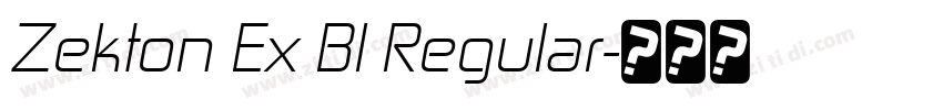 Zekton Ex Bl Regular字体转换